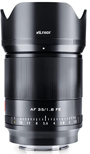 VILTROX AF 35 mm f/1.8 F1.8 E Autofokus Vollformat Objektiv Weitwinkel Portrait Objektiv kompatibel für Sony E-Mount Kamera A7 A7R A7S A7C A7II A7III A7RII A7SII A7SIII A7RIII A7RIV A9 FX3