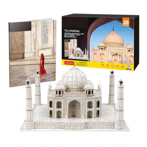 National Geographic - 3D-Pussel Taj Mahal | Present för Barn 8 År och Vuxna | Modeller Att Bygga | Barnspel | 87 Stycken