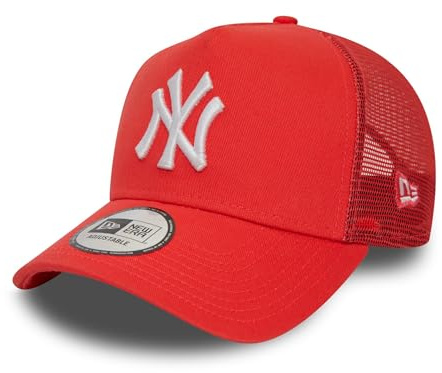New Era MLB béisbol - New York Yankees - - Gorra de Camionero Sombrero - Ajustable - Visera Curva Malla - Rojo