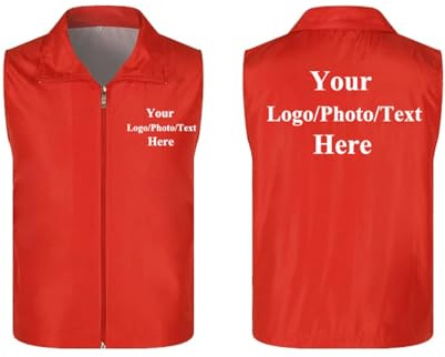 Chaleco con Logotipo Impreso Personalizado, Chaleco Sin Mangas con Imagen/Texto Personalizado, Chaqueta Informal Fina y Transpirable De Verano para Hombres y Mujeres