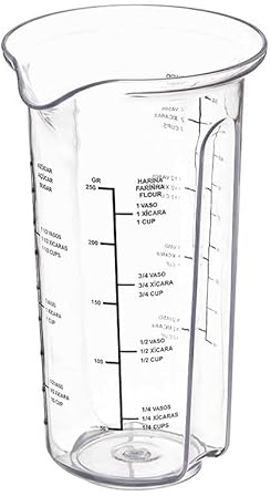 Gobelet doseur de grande taille jusqu'à un demi-litre | Gobelet doseur en plastique durable avec différentes marques d'échelle pour liquides, sucre ou farine | Capacité de 500 ml ou 500 g (500 ml)