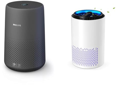 Philips 800i Serie Kompakt-Luftreiniger, 49m2, HEPA- und Aktivkohlefilter & CONOPU Luftreiniger Allergiker, Air Purifier mit hocheffizientem Filter
