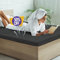 Memory Foam Mattress Topper Double – Removable Zipped Cover, Breathable & Washable, Orthopaedic Support for Hard Mattress, Caravan & Double Bed, 60-Night Sleep Trial, 135 x 190 x 5cm - Black