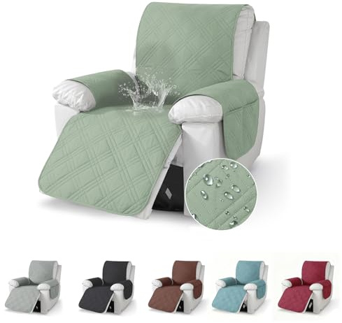 Fodera per Poltrona Relax con Braccioli – Coprisedile Antiscivolo Impermeabile e Lavabile – Ideale per Famiglie con Bambini e Animali – Protezione per Poltrona TV