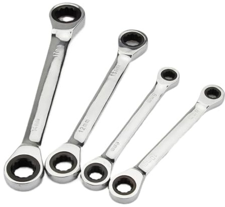 LAJHDCG Llave de trinquete de doble cabeza con anillo de vanadio, juego de llaves combinadas de trinquete Reversible de 8-9-10-12-13-14-15-16-17-18-19mm(14-15)