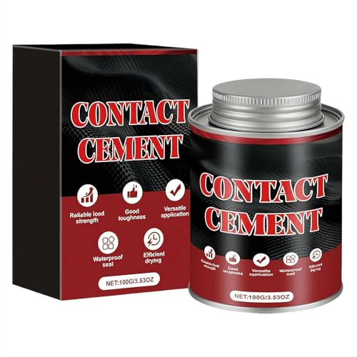 100g Contact Cement, Neoprene Glue for Strong, Professional Leather Adhesive for Shoe Repair Crafts Woodworking, Waterproof Flexible Instant Glue