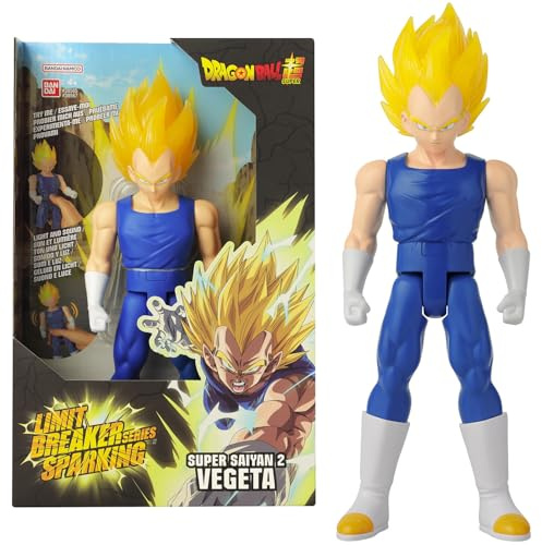 BANDAI Dragon Ball Sparkling Zero Figura Limit Breaker SS2 Vegeta de 30 cm, con Luz y Sonido de Batalla, Basada en el Videojuego Dragon Ball Sparkling Zero (38567)