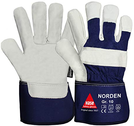 Hase Winterhandschuhe Norden Größe 8, Rindnarbenleder 6 Stk