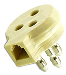 JOIN Adattatore TELEFONICO da Spina E Presa TRIPOLARE A Presa MODULARE Plug RJ11 6 Poli 2 CONTATTI