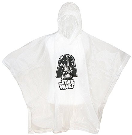 Star Wars Darth Vader Hooded Rain Poncho, 30 x 42