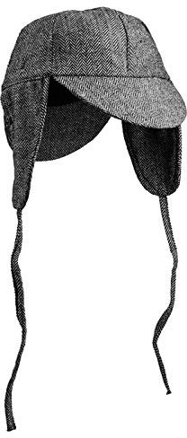 PARTY DISCOUNT® Hut Schiebermütze Detektiv, grau