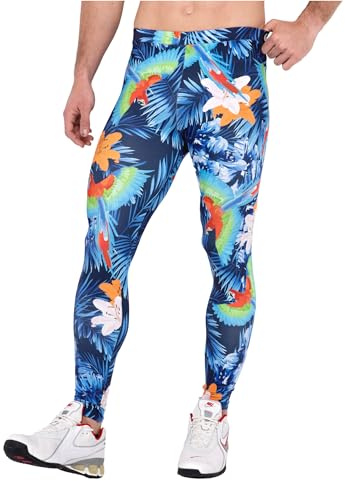 Kapow Meggings Leggings da Uomo Original (Hawaii Blue, XL)