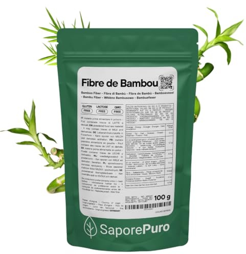 SaporePuro Bambufiber av livsmedelskvalitet - 100 gr - lågkolhydratmjöl