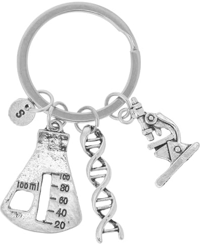COHEALI Porte-CléS Chimie MoléCulaire Cadeau Pour Professeur Science Physique Biologie Graduation Accessoire LéGer Durable Pour CléS Et Sacs