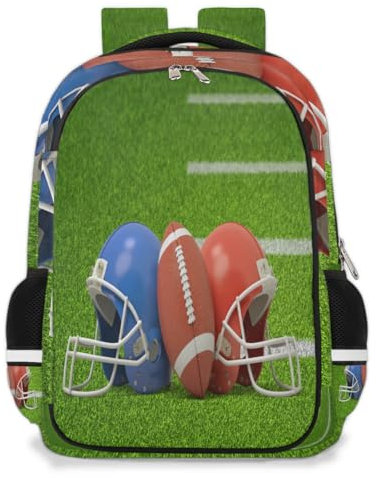 American Football und Helm-Rucksack, multifunktionaler Rucksack, Fußball-Rucksack, Schule, Büchertasche, Wandern, Reisen, lässiger Laptop-Tagesrucksack, Taschen für Jungen, Mädchen, Männer, Frauen,