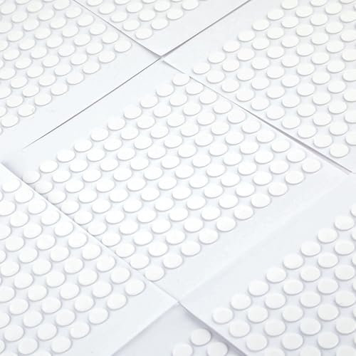 Maxmoc 1000 Stück Klebepunkte Doppelseitig, Rund Foto Klebepads, Transparent Klebende Aufkleber mit Pinzette für Poster Ballon DIY Handwerk Hochzeit Geburtstag Party Deko (6mm)