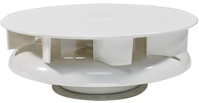 YUCKMZ Petit Ventilateur Bas Profil Rotatif Aération Toit Compatible avec Fourgon Caravane de Bus Van Blanc