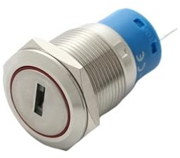 Interrupteur de verrouillage à clé de maintien à 2 positions en acier inoxydable de 22 mm (PM222F-11Y/21B)