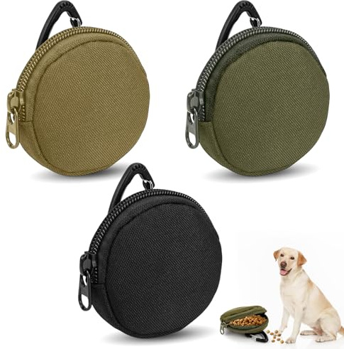 Jicyor Lot de 3 sacs à friandises pour chien - Pour ranger des pièces de monnaie, des écouteurs, des câbles de données et des clés