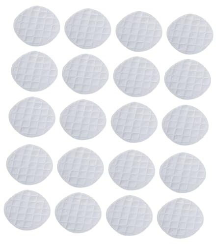 Kisangel 20pcs Cotton Breastfeeding Pads Washable Comfortable White Milk Savers Nipples Covers for Lactating Mothers After Childbirth