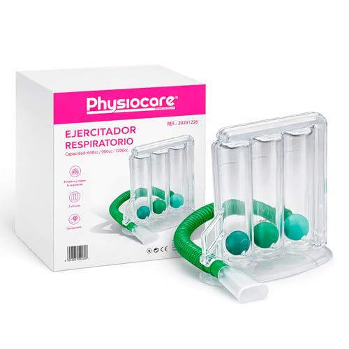 Ejercitador Respiratorio 3 Niveles – Espirómetro de Incentivo con 3 Cámaras – Mejora Capacidad Pulmonar – Rehabilitación y Terapia Respiratoria