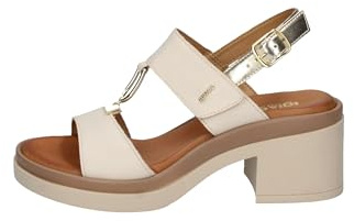 IGI&Co Sandali con tacco da donna bianco e platino con strap 36 EU
