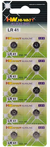 Camelion AG 3 LR 41 1.5 V Alkaline Button Cell Battery (Pack of 10)