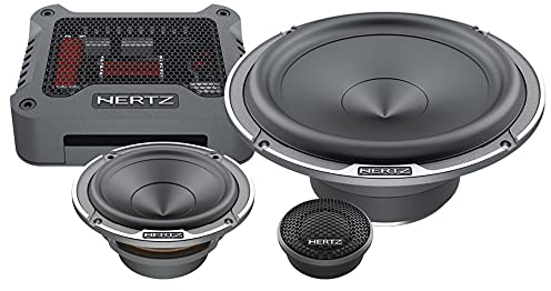Hertz MPK 163 - Sistema audio per auto a tre vie con griglie incluse da 165mm 300W (2 Woofer + 2 Midrange + 2 Tweeter + 2 xover)