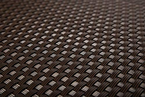 Revestimiento de poliratán para balcón, elemento de ocultación para balcón color antracita, marrón, blanco, negro, cobre, verde, al metro, cubierta para balcón, RD02 - dunkel braun