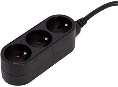 Bloc multiprise Design 3x16A 0,5m - Noir - Chacon