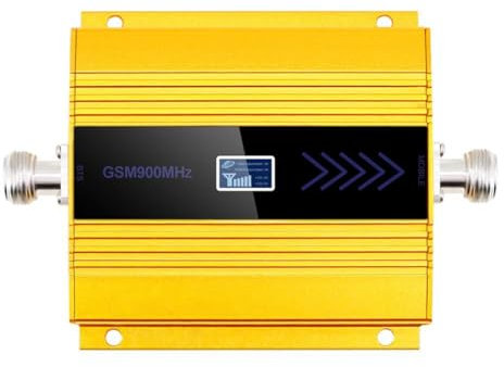 Pavewood Mini Amplificador de SeñAl de TeléFono MóVil gsm 900 MHz, Repetidor Amplificador con Pantalla LCD, Repetidor de SeñAl 2G, 3G, 4G, Enchufe Europeo