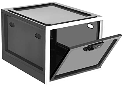 DIYARTS Lock Box for Medicine, Food & Phone - Transparent Plastic Large Lockable Storage, 1 Box