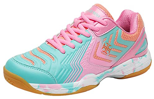 ZHENSI Chaussures De Badminton pour Femmes Baskets De Sport D'intérieur Légères Et Antidérapantes