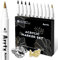 Arrtx Acrylstifte für Steine Wasserfest 10 Stück Dual Tip Stifte Steine Bemalen Permanent Acrylmarker für Holz, Leinwand, Glas, Papier, Keramik-4 Weiß, 4 Schwarz, 1 Gold und 1 Silber