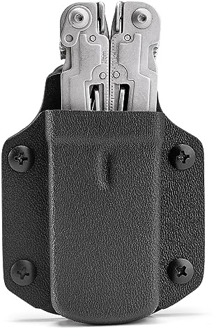 TACTICAL GEEK TX3 Multi-Tool Sheath, Adjustable Thickness Multi-Tool Holster with Back Clip for Belt (Black)