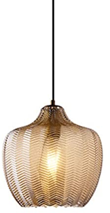 KXKLGWHN American Style Glass Chandelier, Amber Transparent Glass Pendant Lamp Lighting Fixtures, Dining Room Balcony Bar Decoration Hanging Light, E27 Light Source.