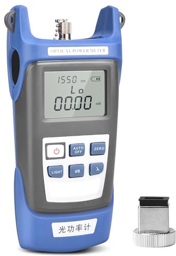 Yosoo Health Gear Fiber Tester, Portable Optical Fiber Power Meter, Universal Interface, 7 Wavelengths, SC/FC/ST, Shock Resistant, Quick Response, CATV/CCTV/Telecom Test
