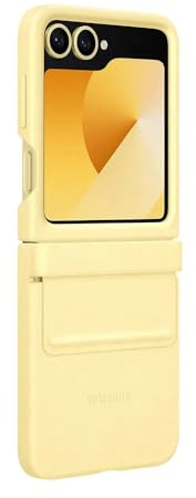 Samsung Galaxy Official Faux Leather Kindsuit Case for Galaxy Z Flip6, Yellow