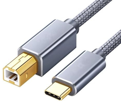 Luftschloss Cavo stampante USB tipo C a USB B 2.0 ad alta velocità per stampante Epson HP Brother (1 m)
