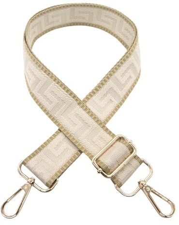 Long Keeper Tracolla per Borsa - 3,8 cm Ampia Cinghia Tracolla Larga per Borsa Donna Regolabile Colorate Tracolla Cinghie per Borse a Tracolla per Borsetta (Beige)