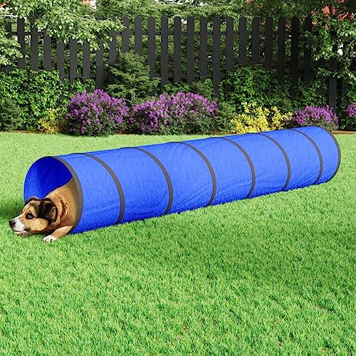 Genérico Túnel para Perros poliéster Azul Ø50x300 cm,Juegos y Juguetes,Estructuras para Juegos al Aire Libre,Tiendas y túneles de juego-172190