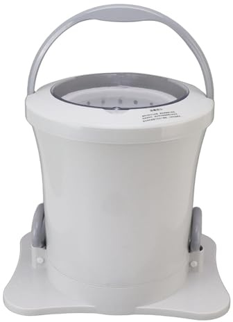 lyrlody Mini Bärbar Dehydrator, Manuell ABS PP Klädsnurra med 2500 RPM Dubbeldrift, Löstagbar och 4 Sugkoppsfötter för Resor Dorm Lägenhet Liten Tvättservice (Vit)