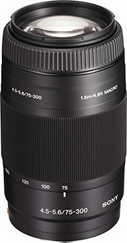 Sony 75-300mm f/4.5-5.6 Compact Super Telephoto Zoom Lens for Sony Alpha Digital SLR Camera