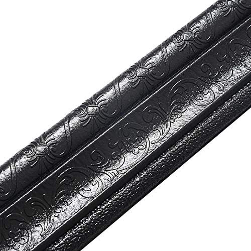 Papier Peint, Bordure Papier Peint Frise Autocollante Étanche, pour Décorer La Maison - Idéal pour Une Cuisine Ou Une Salle Bains (Blanc/Noir/Gris Argenté)