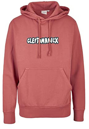 Cleptomanicx Clepto Oldschool Hoodie Herren Kapuzenpullover Faded Rose M
