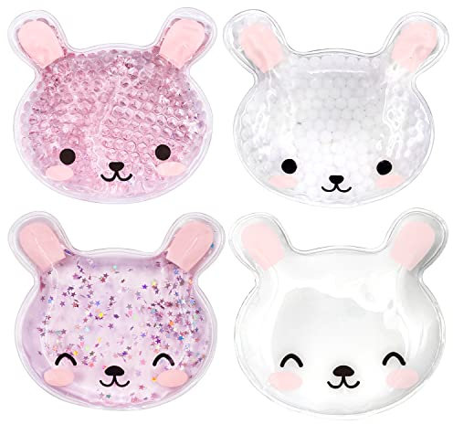 Boo Boo Ice Packs, Kids Reusable Gel Ice Pack, Compresse frigorifique pour enfants, Paquet froid pour enfants,Un sac réfrigérant pour enfants(4 PCS/3.8X3.2in)