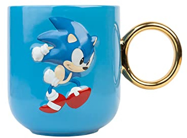 Grupo Erik Tazza Sonic 3D - Tazza Sonic Bambino Colazione Ceramica 350 ml con Colori Vivaci e Stampa di Alta Qualità | Regalo Compleanno