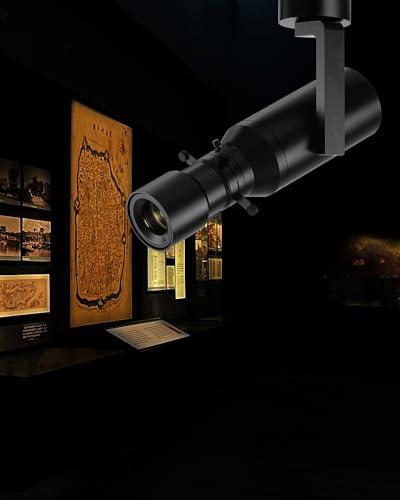 Gpaillumic 18W LED Picture Light, LED Adjustable Spotlight with Knob Dimming, CRI≥97 Surface-Mounted Ceiling Light, 2700K Modern Spot Light for Museum, Galleries, Retail Stores, and Living Rooms