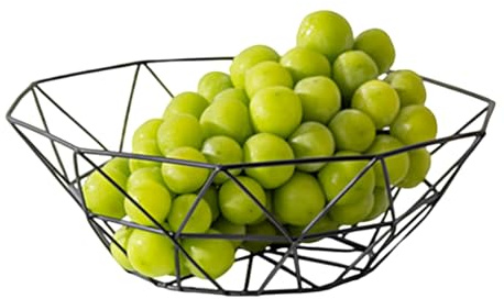 Organizzatore di verdure da bancone - Ciotola decorativa in metallo per cucina | Cestino in filo per frutta e vegetariano, supporto per prodotti autoportanti per tavolo da pranzo, decorazione per la