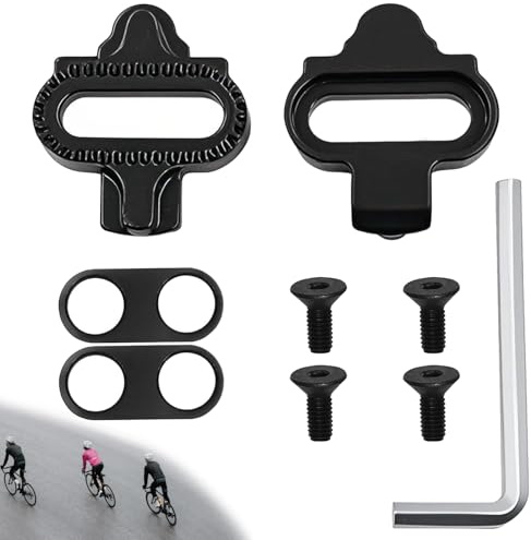 2 Pcs SPD Cleats for Cycling Shoes Bike, Cleat Set with Screws Allen Key